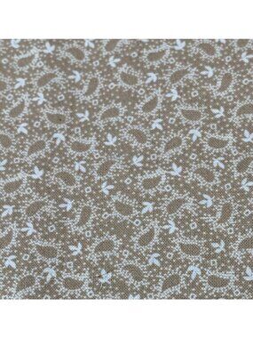 Cotton Fabric Beige Floral Print 1/2 yard x 42" Quilting Sewing